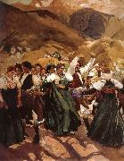 Joaquin Sorolla Huo Da folk dance Aragon painting